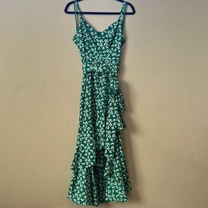 Eliza J Green Floral Dress